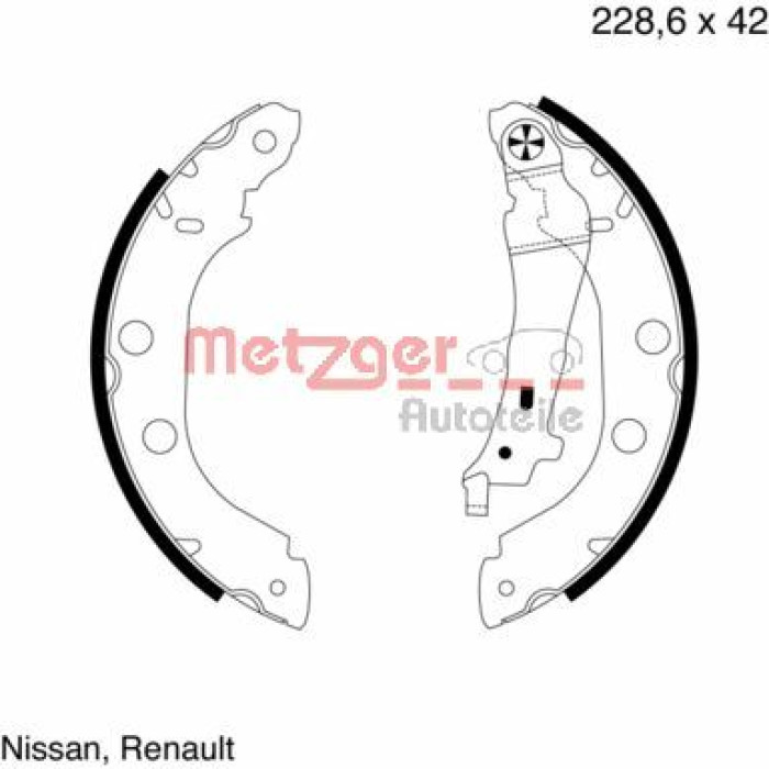 Metzger MG 645 Bremsbackensatz Metzger MG 645 Bremsbackensatz