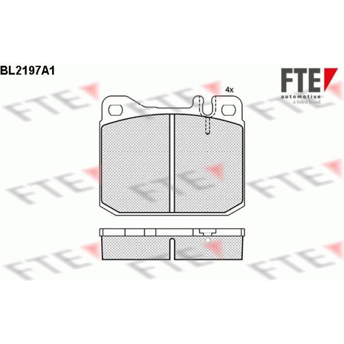 FTE 9011033 Bremsbelagsatz, Scheibenbremse