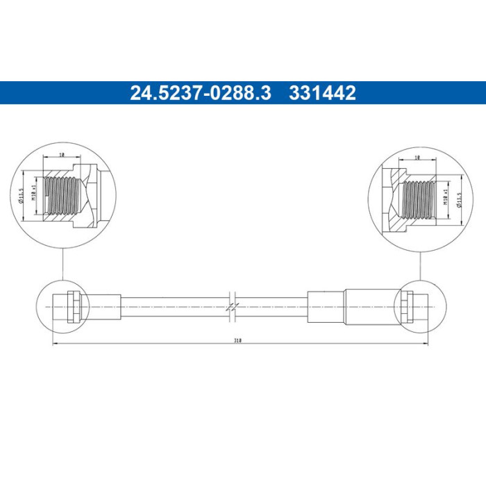 ATE 24.5237-0288.3 Bremsschlauch