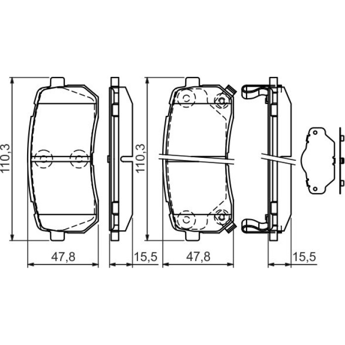 BOSCH 0 986 494 327 Bremsbelagsatz, Scheibenbremse BOSCH 0 986 494 327 Bremsbelagsatz, Scheibenbremse