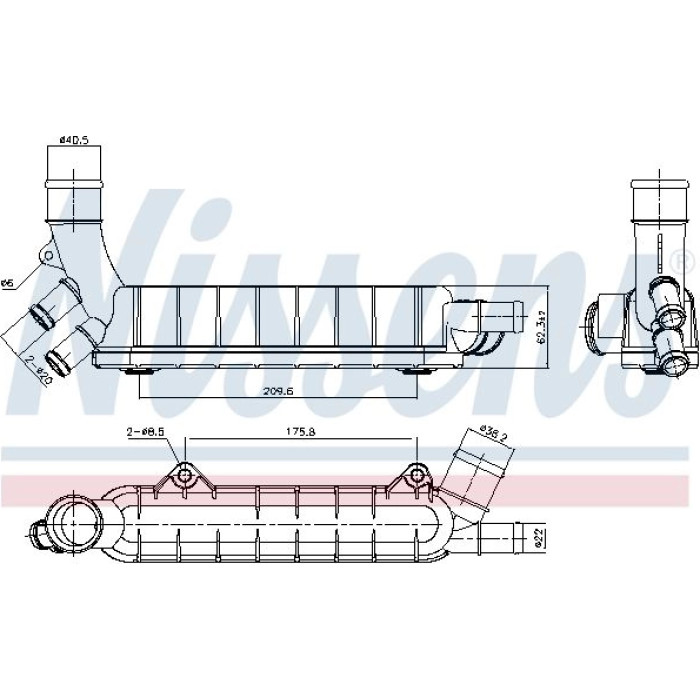Nissens 90976 Ölkühler, Motoröl FIRST FIT Nissens 90976 Ölkühler, Motoröl FIRST FIT