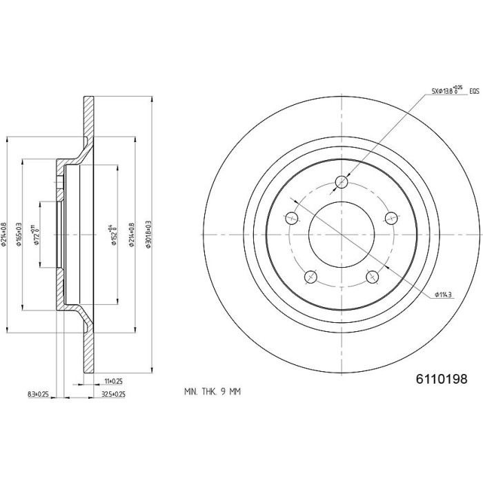 Metzger 6110198 Bremsscheibe