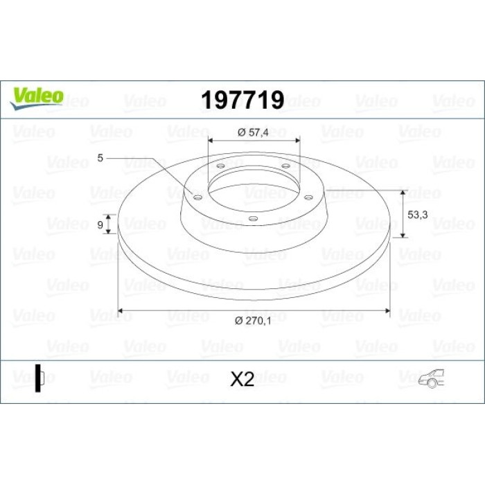 Valeo 197719 Bremsscheibe Valeo 197719 Bremsscheibe