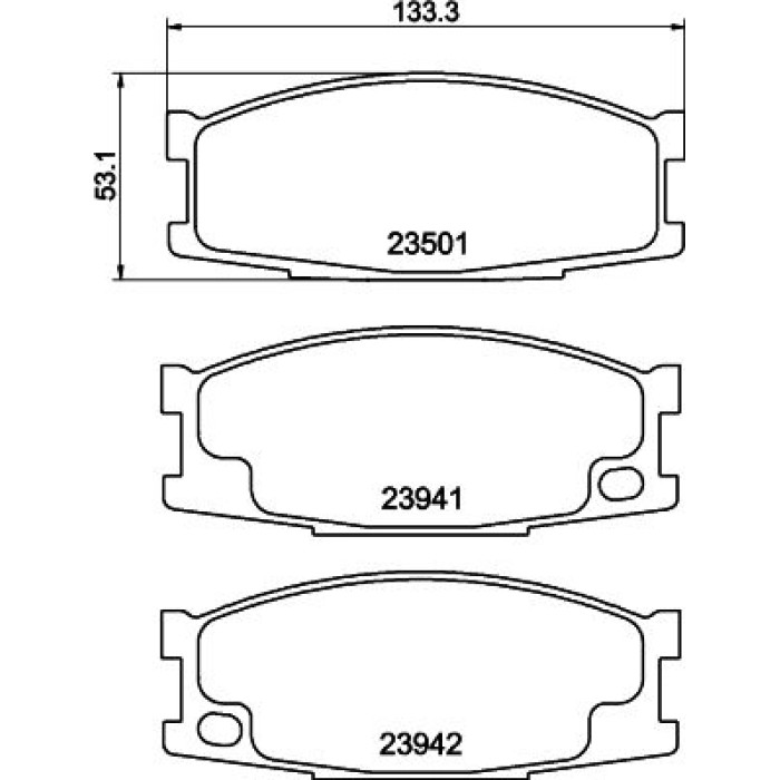 Hella 8DB 355 010-561 Bremsbelagsatz, Scheibenbremse