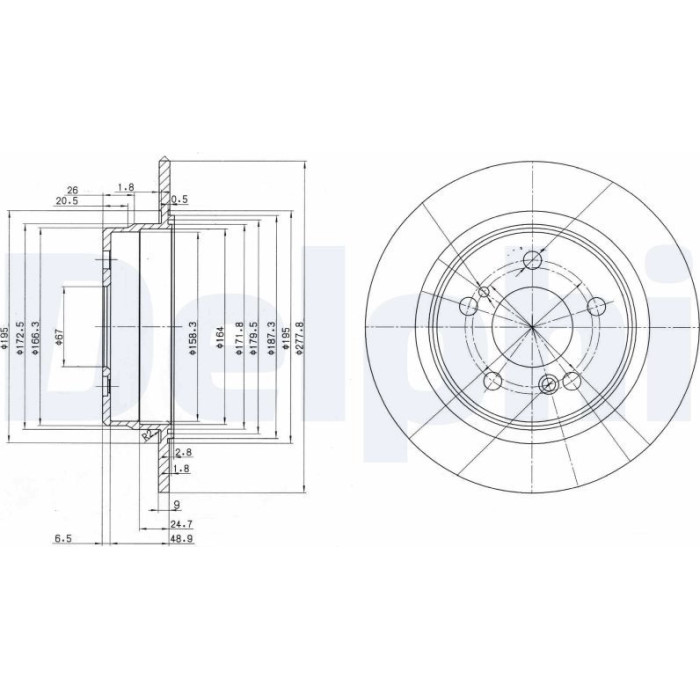 Delphi BG2676 Bremsscheibe