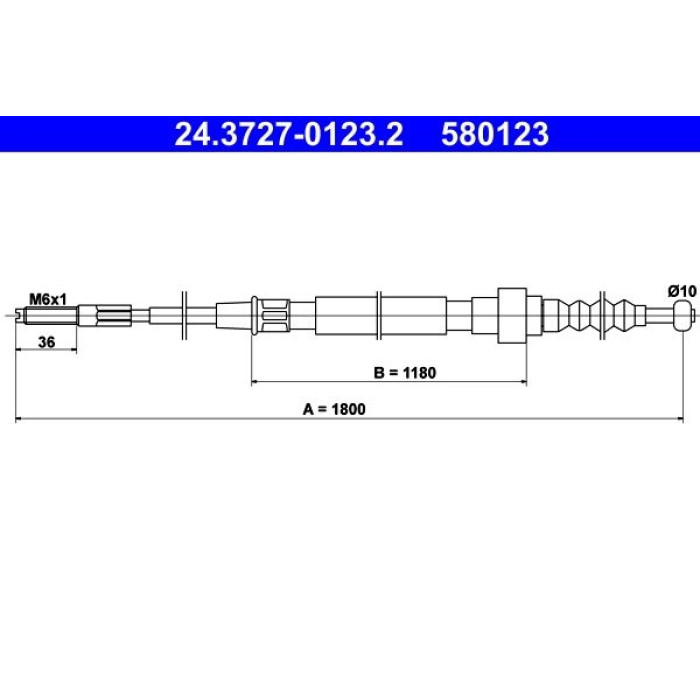 ATE 24.3727-0123.2 Seilzug, Feststellbremse
