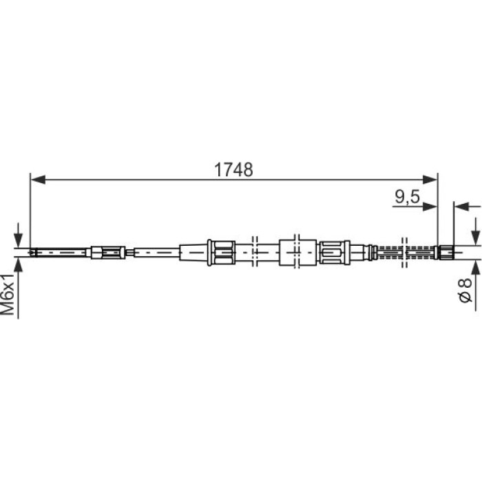 BOSCH 1 987 477 046 Seilzug, Feststellbremse