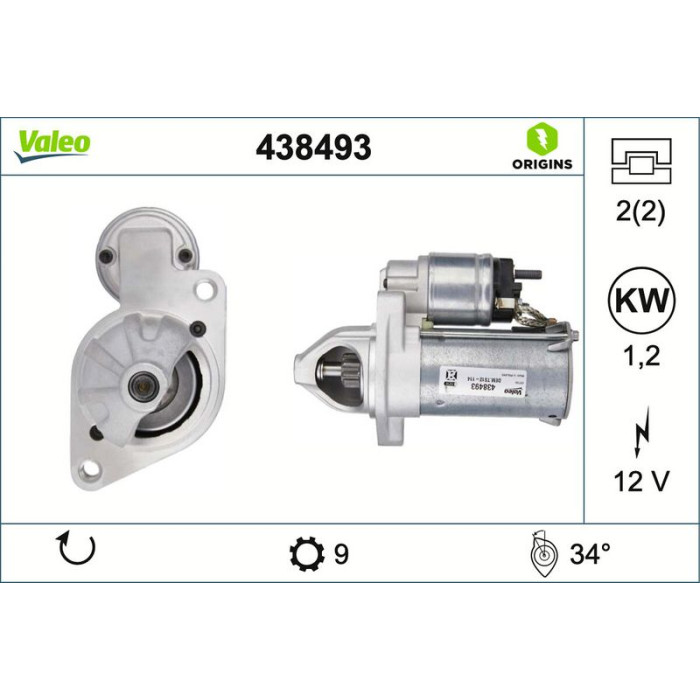 Valeo 438493 Starter ORIGINS Valeo 438493 Starter ORIGINS
