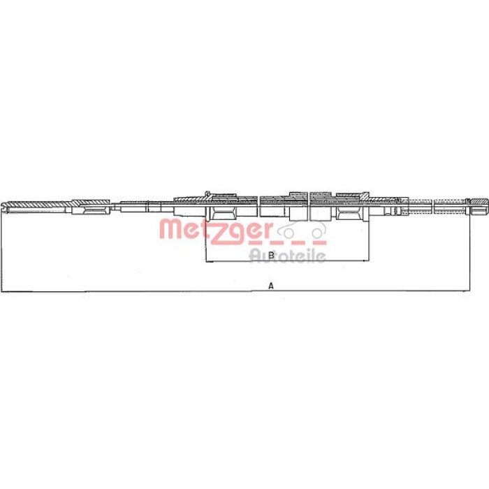 Metzger 10.748 Seilzug, Feststellbremse Metzger 10.748 Seilzug, Feststellbremse