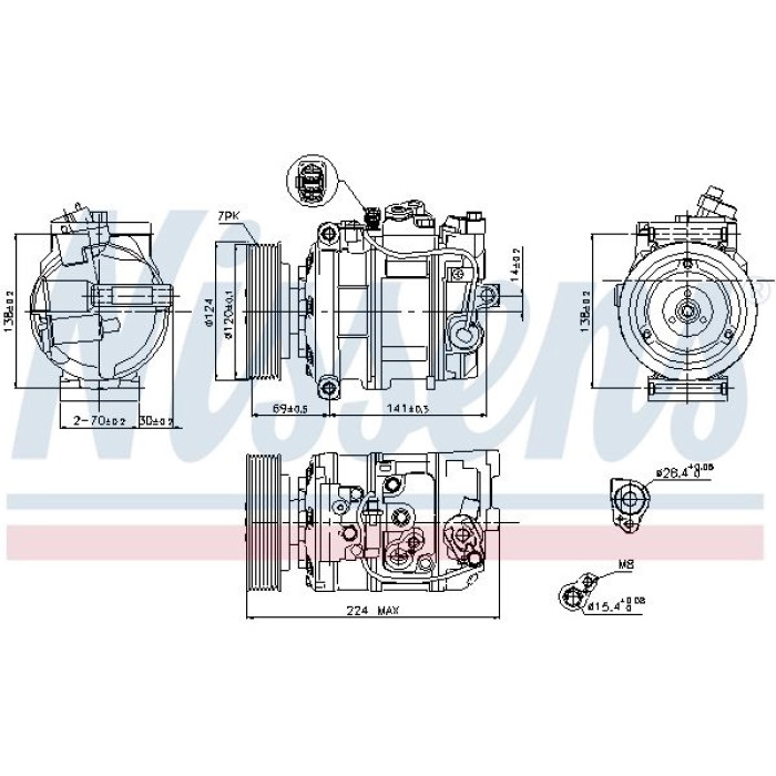 Nissens 890025 Kompressor, Klimaanlage FIRST FIT Nissens 890025 Kompressor, Klimaanlage FIRST FIT