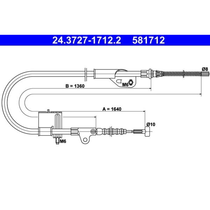 ATE 24.3727-1712.2 Seilzug, Feststellbremse