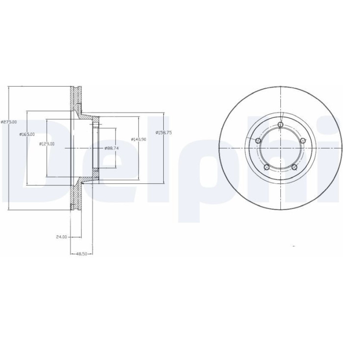 Delphi BG3984 Bremsscheibe