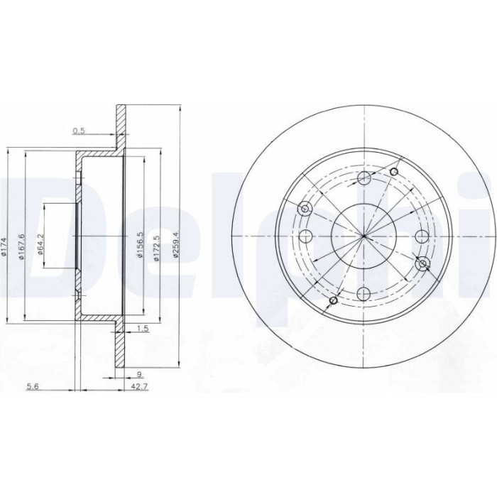 Delphi BG3983 Bremsscheibe