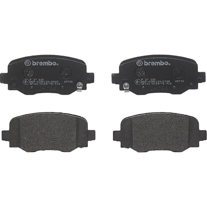 Brembo P 37 020 Bremsbelagsatz, Scheibenbremse PRIME LINE Brembo P 37 020 Bremsbelagsatz, Scheibenbremse PRIME LINE