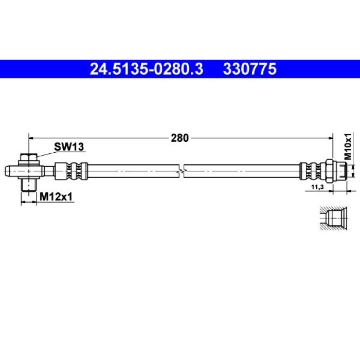 ATE 24.5135-0280.3 Bremsschlauch ATE 24.5135-0280.3 Bremsschlauch