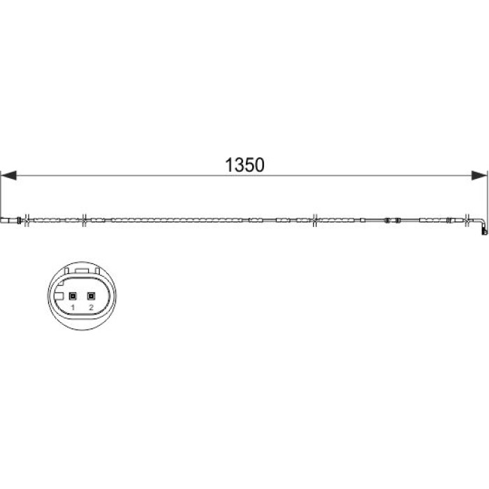 BOSCH 1 987 473 503 Warnkontakt, Bremsbelagverschleiß BOSCH 1 987 473 503 Warnkontakt, Bremsbelagverschleiß