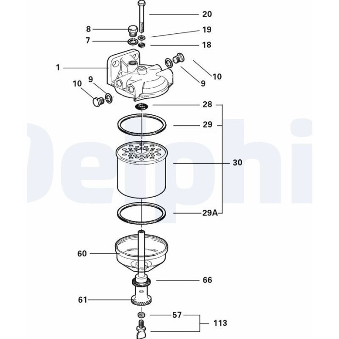 Delphi 5836B325 Kraftstofffilter