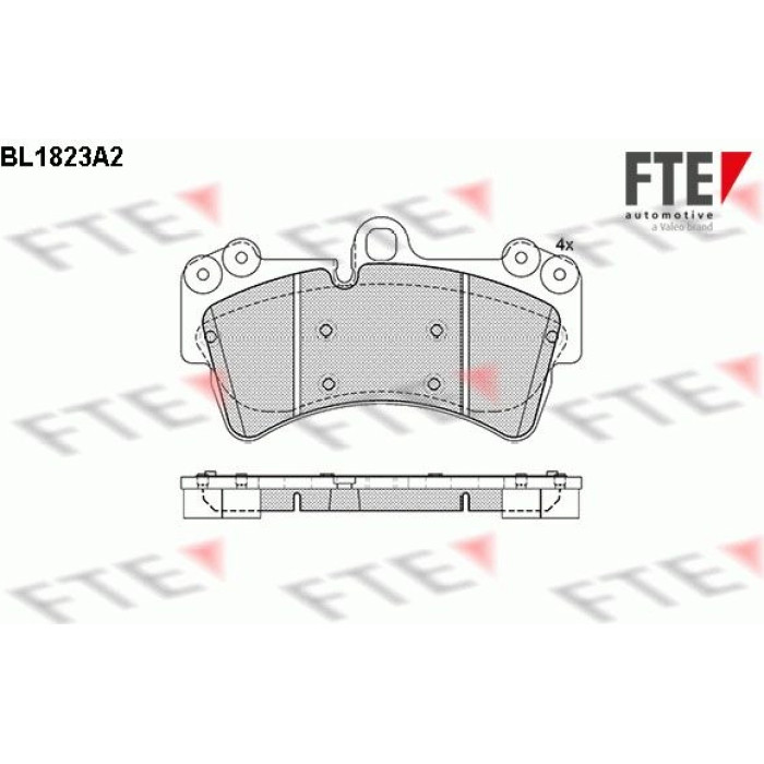 FTE 9010401 Bremsbelagsatz, Scheibenbremse