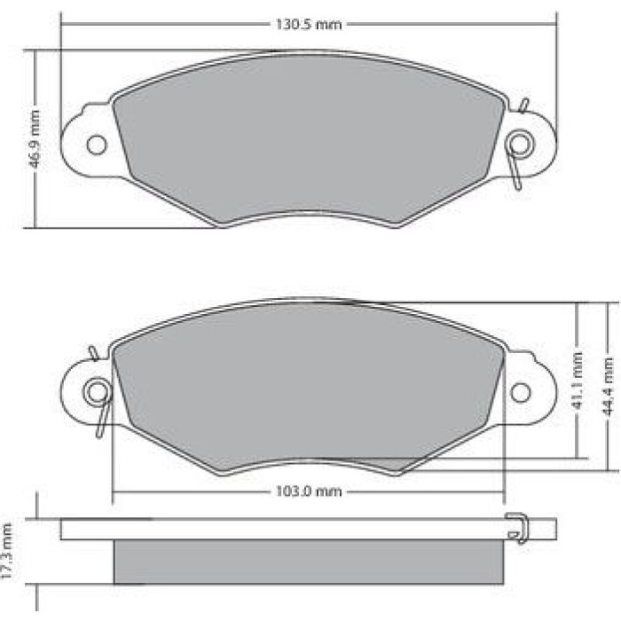 Metzger 1170330 Bremsbelagsatz, Scheibenbremse