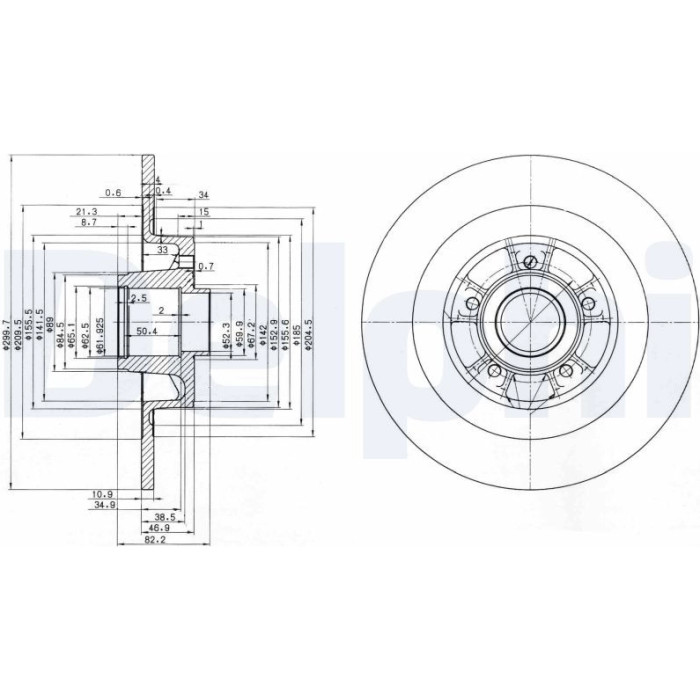 Delphi BG3686 Bremsscheibe