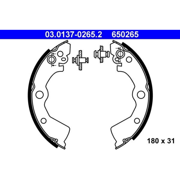 ATE 03.0137-0265.2 Bremsbackensatz ATE 03.0137-0265.2 Bremsbackensatz