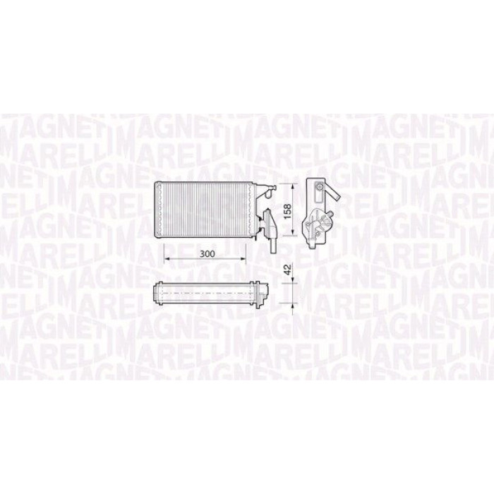 Magneti Marelli 350218063000 Wärmetauscher, Innenraumheizung