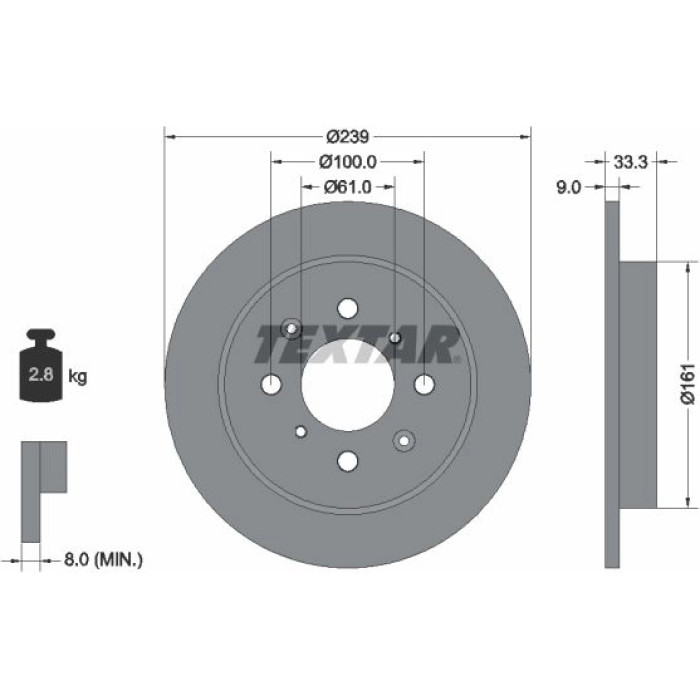 Textar 92204000 Bremsscheibe Textar 92204000 Bremsscheibe