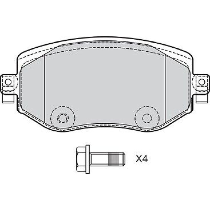 Valeo 601744 Bremsbelagsatz, Scheibenbremse