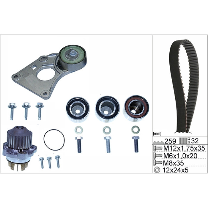 INA 530 0259 31 Wasserpumpe + Zahnriemensatz INA 530 0259 31 Wasserpumpe + Zahnriemensatz