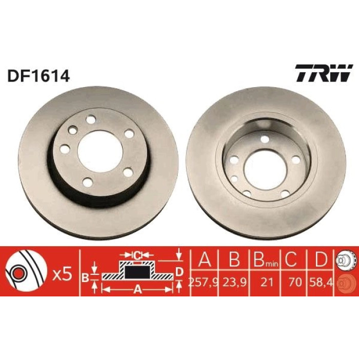 Bremsscheibe DF1614 Bremsscheibe DF1614