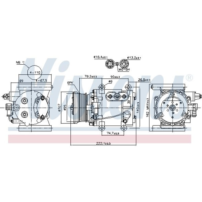 Nissens 89241 Kompressor, Klimaanlage FIRST FIT Nissens 89241 Kompressor, Klimaanlage FIRST FIT
