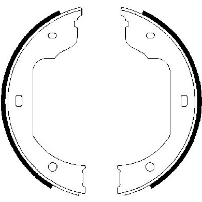 BOSCH 0 986 487 625 Bremsbackensatz, Feststellbremse BOSCH 0 986 487 625 Bremsbackensatz, Feststellbremse
