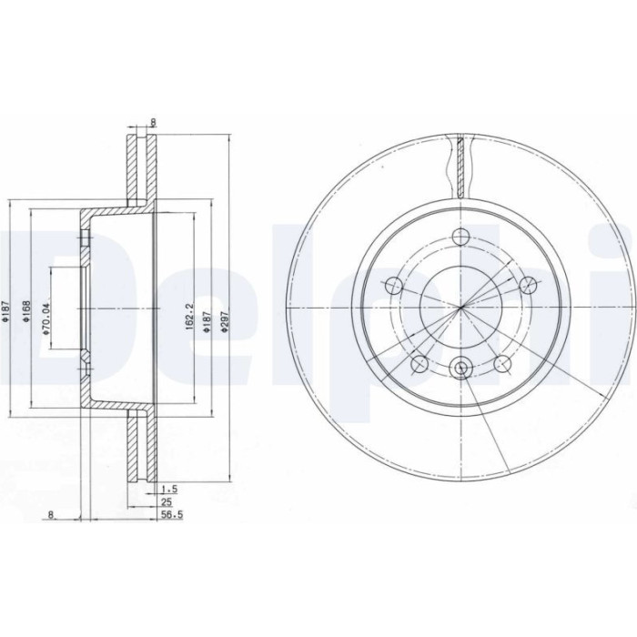 Delphi BG2860 Bremsscheibe Delphi BG2860 Bremsscheibe