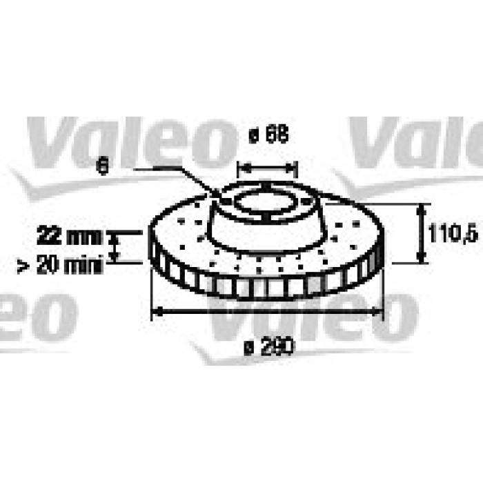 Valeo 187058 Bremsscheibe OptiDISC Valeo 187058 Bremsscheibe OptiDISC