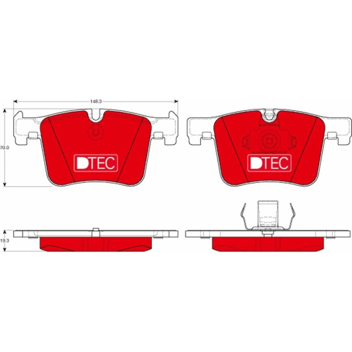 TRW GDB1942DTE Bremsbelagsatz, Scheibenbremse DTEC COTEC