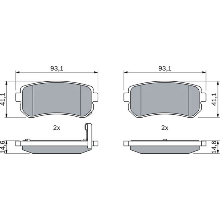 BOSCH 0 986 494 140 Bremsbelagsatz, Scheibenbremse