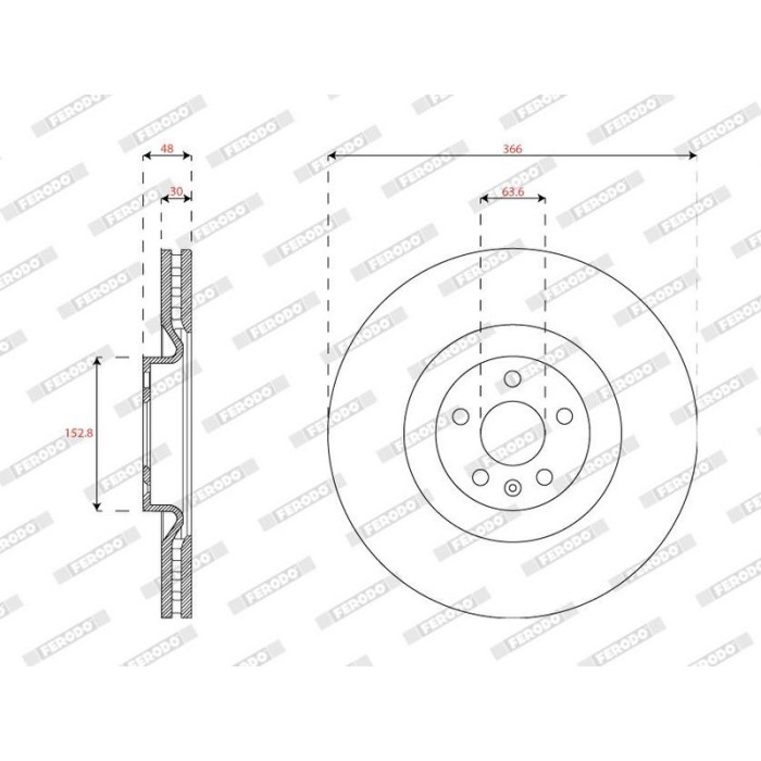 Ferodo DDF2853C Bremsscheibe PREMIER Ferodo DDF2853C Bremsscheibe PREMIER