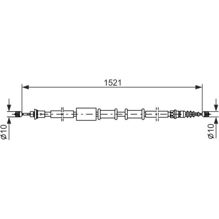 BOSCH 1 987 482 109 Seilzug, Feststellbremse BOSCH 1 987 482 109 Seilzug, Feststellbremse