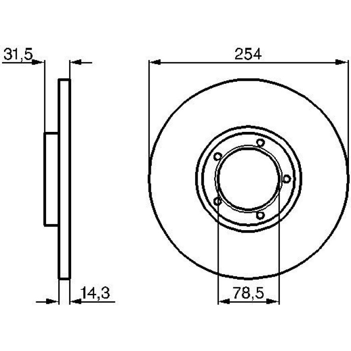 BOSCH 0 986 478 345 Bremsscheibe