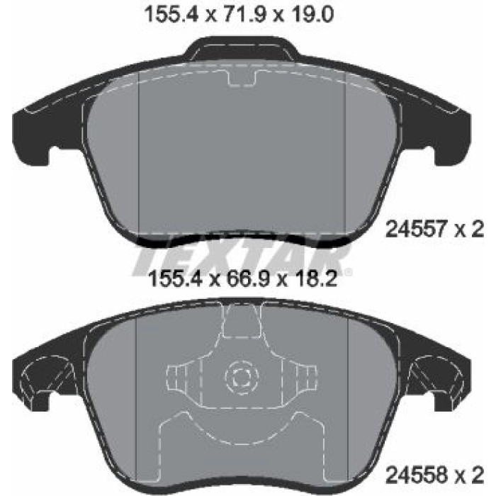 Bremsbelagsatz, Scheibenbremse 2455701 Bremsbelagsatz, Scheibenbremse 2455701