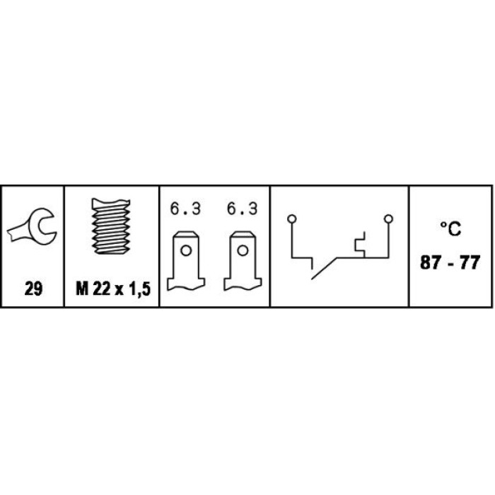 Hella 6ZT 007 800-031 Temperaturschalter, Kühlerlüfter Hella 6ZT 007 800-031 Temperaturschalter, Kühlerlüfter