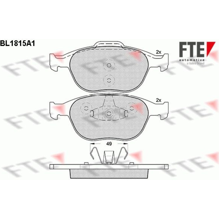 FTE 9010393 Bremsbelagsatz, Scheibenbremse FTE 9010393 Bremsbelagsatz, Scheibenbremse