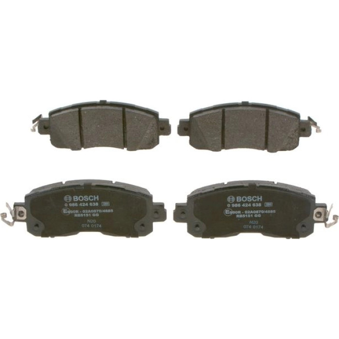 BOSCH 0 986 424 638 Bremsbelagsatz, Scheibenbremse BOSCH 0 986 424 638 Bremsbelagsatz, Scheibenbremse