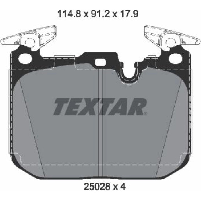 Textar 2502805 Bremsbelagsatz, Scheibenbremse
