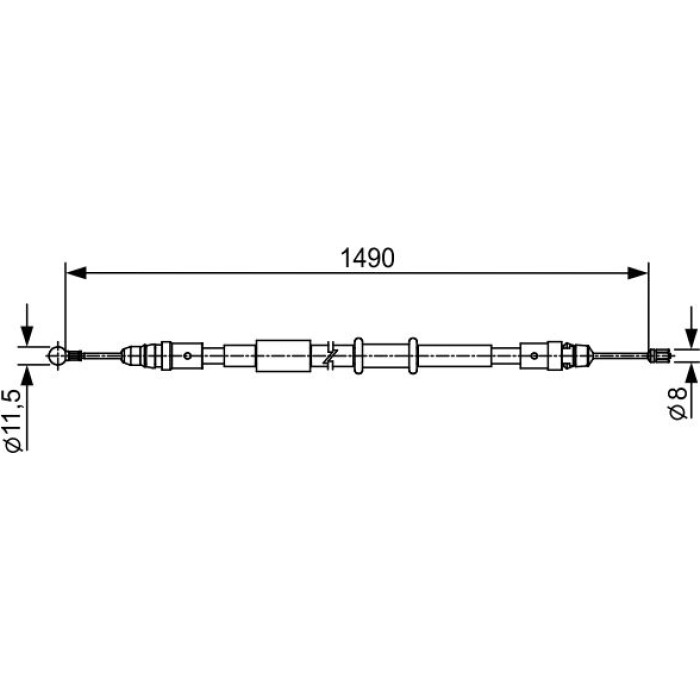 BOSCH 1 987 482 553 Seilzug, Feststellbremse BOSCH 1 987 482 553 Seilzug, Feststellbremse