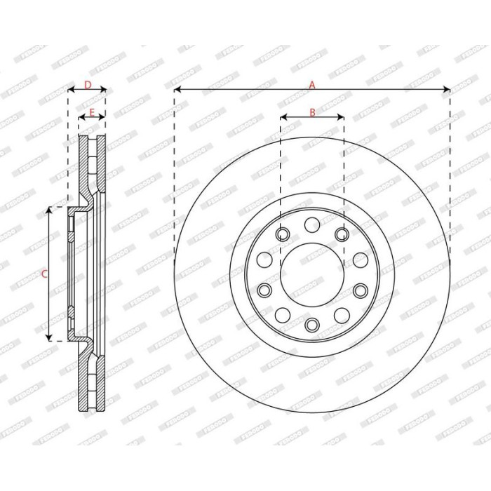 Ferodo DDF2882C Bremsscheibe PREMIER Ferodo DDF2882C Bremsscheibe PREMIER