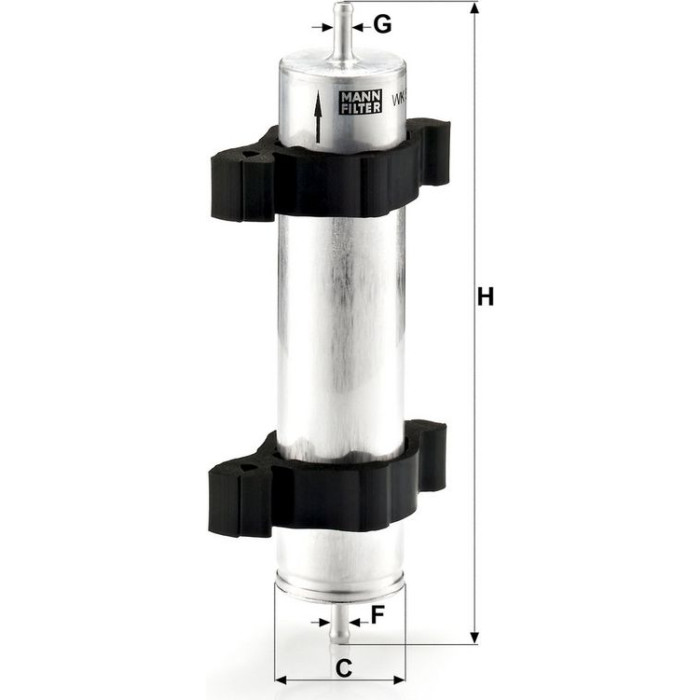 Mann-Filter WK 521/2 Kraftstofffilter Mann-Filter WK 521/2 Kraftstofffilter