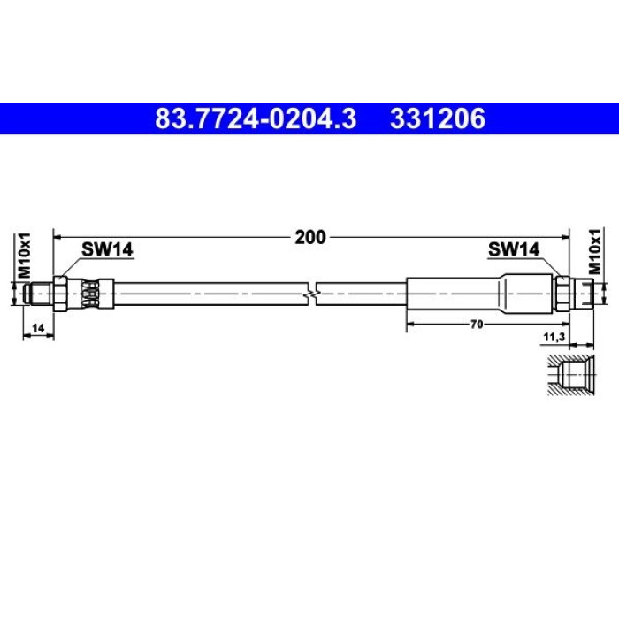 ATE 83.7724-0204.3 Bremsschlauch ATE 83.7724-0204.3 Bremsschlauch