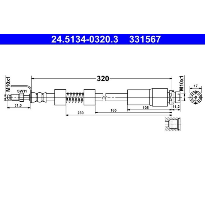 ATE 24.5134-0320.3 Bremsschlauch