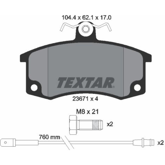 Textar 2367101 Bremsbelagsatz, Scheibenbremse Textar 2367101 Bremsbelagsatz, Scheibenbremse
